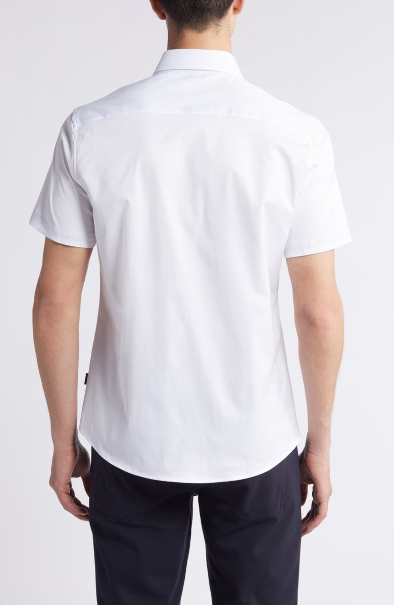 Stone Rose Solid DryTouch<sup>®</sup> Slim Fit Short Sleeve Twill Button-Up Shirt, Alternate, color, 