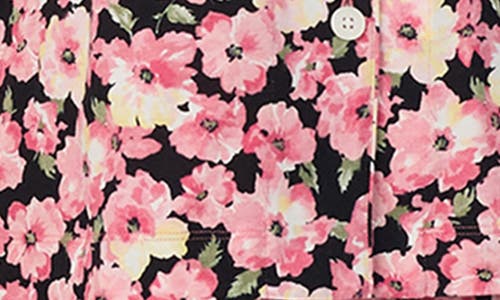 Ralph Lauren Lauren Cotton Blend Floral Pajamas In Pink
