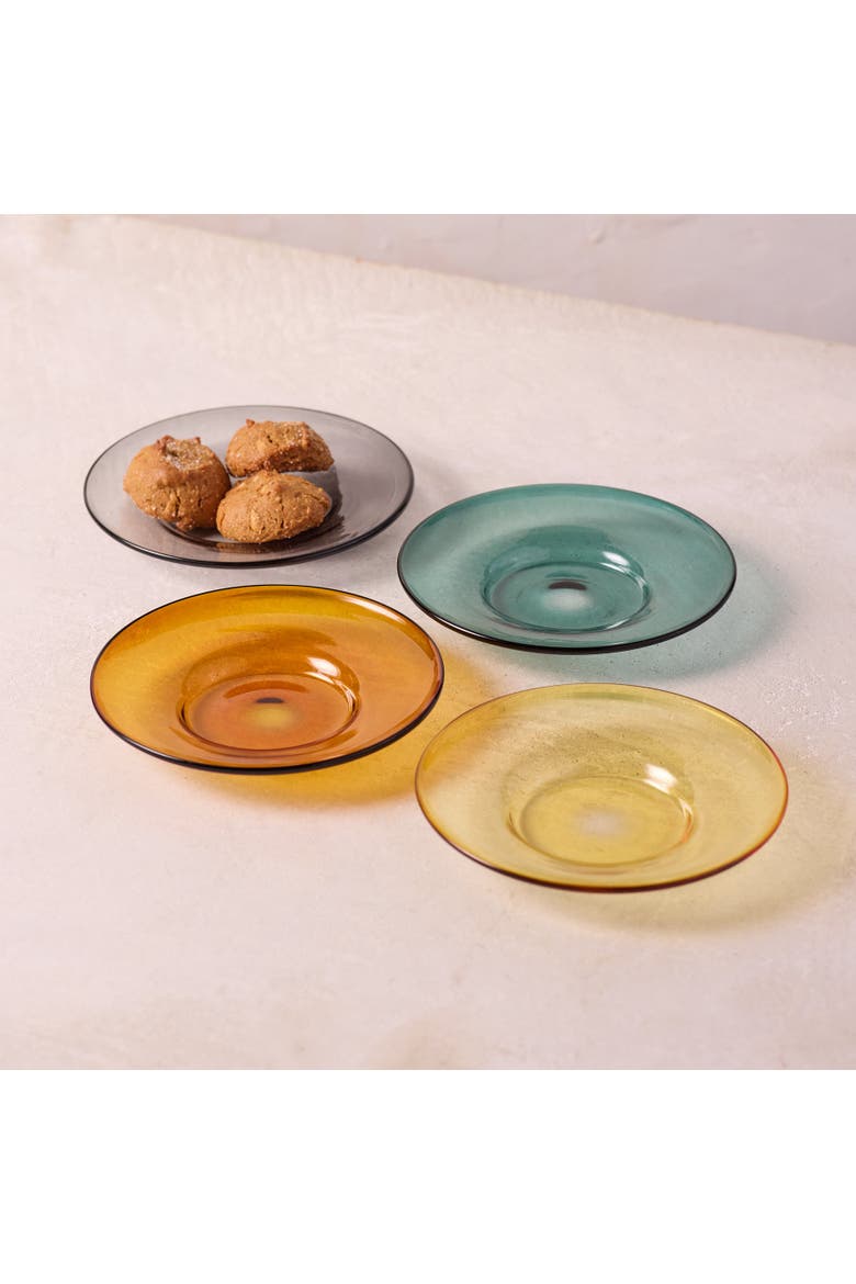 Niko Glass Plates - Set of 4, Alternate, color, Multicolor