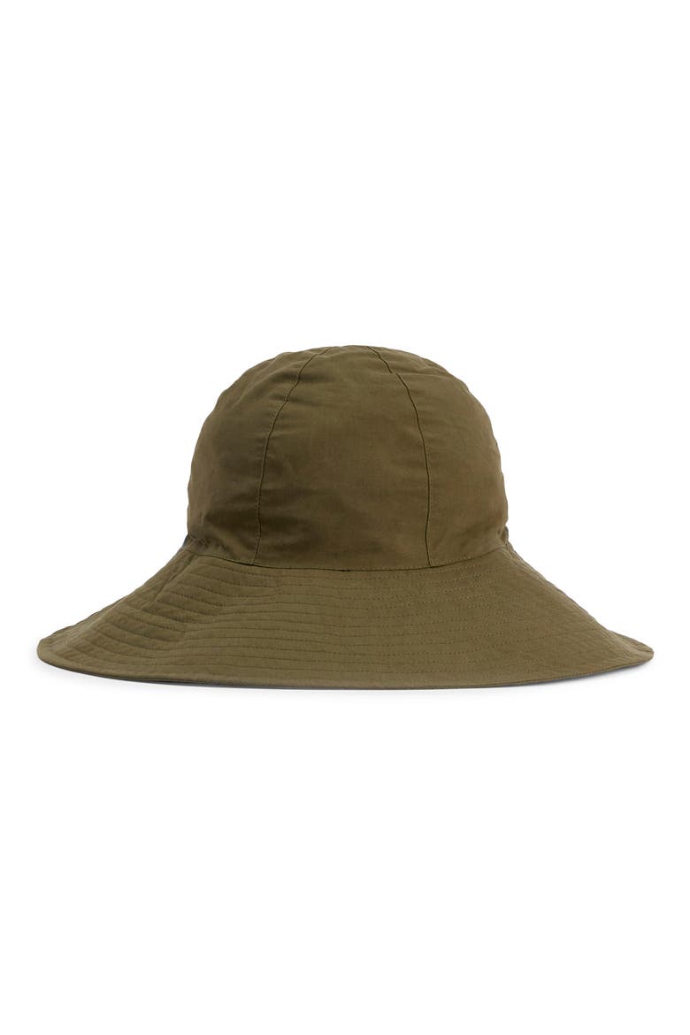 Kershop Water Resistant Waxed Cotton Bucket Hat, Main, color, DUSKY GREEN