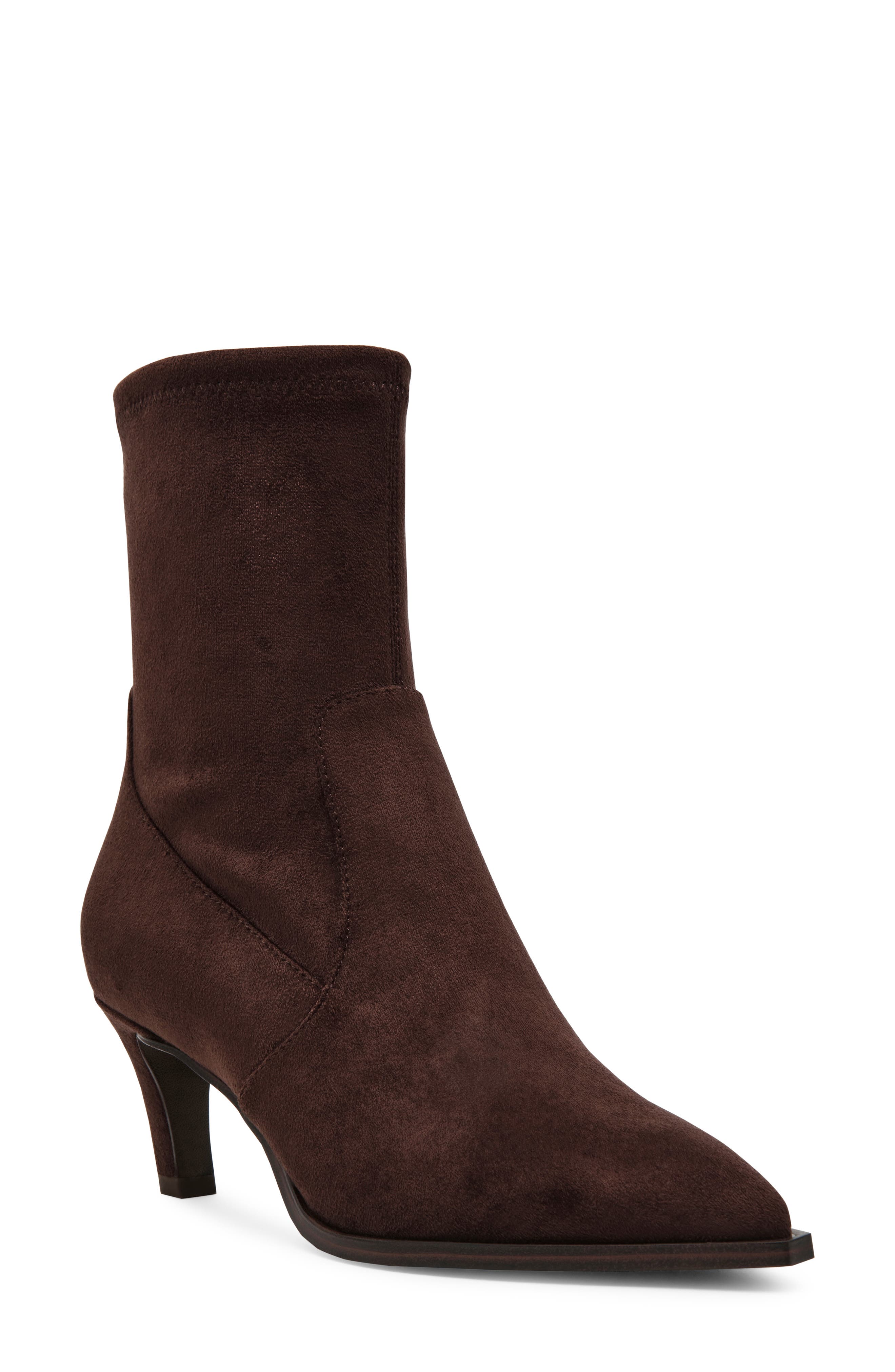 Hearda Pointed Toe Bootie, Main, color, BROWN