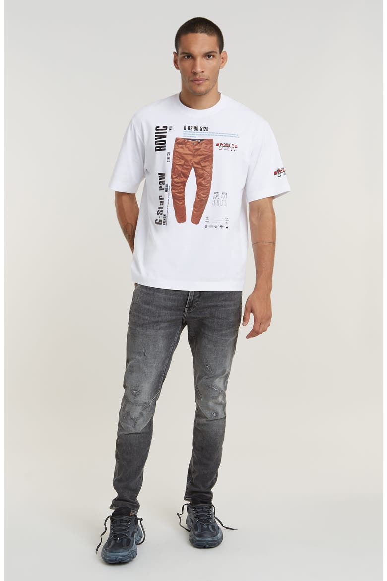 D-Staq 3D Slim Fit Nine-Pocket Jeans, Alternate, color, FADED ODYSSEY GREY DESTROYED