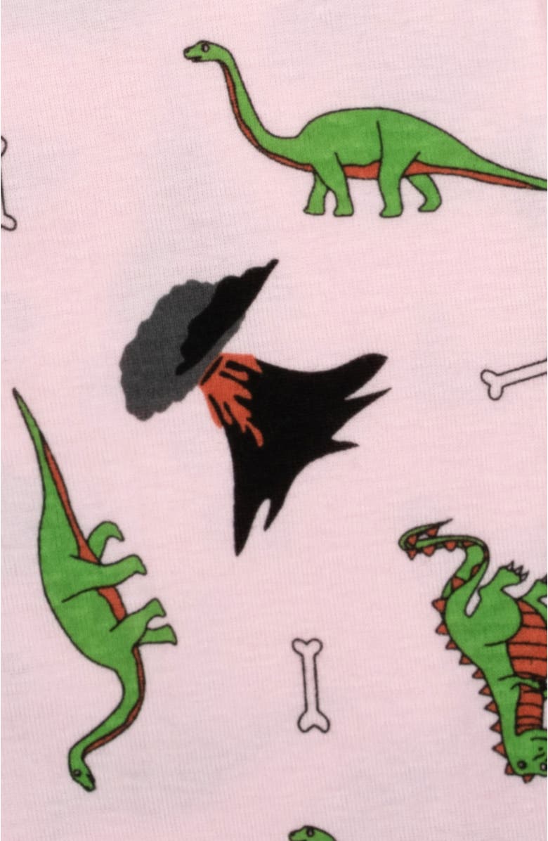 Leveret Kids Two-Piece Cotton Printed Matching Family Pajamas, Coordinated Prints, Alternate, color, Pink Dinosaur