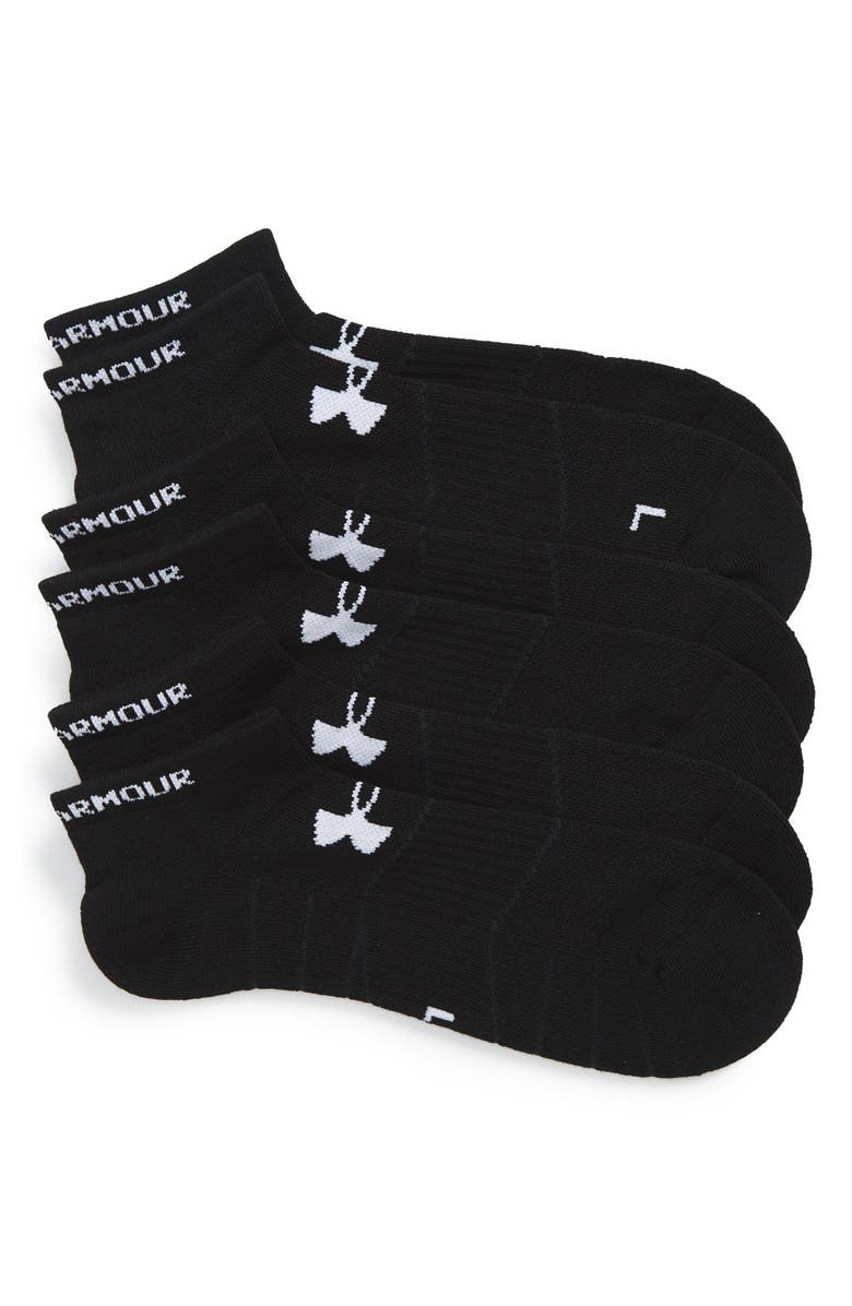 Under Armour Elevated Performance 3-Pack No-Show Socks, Main, color, 