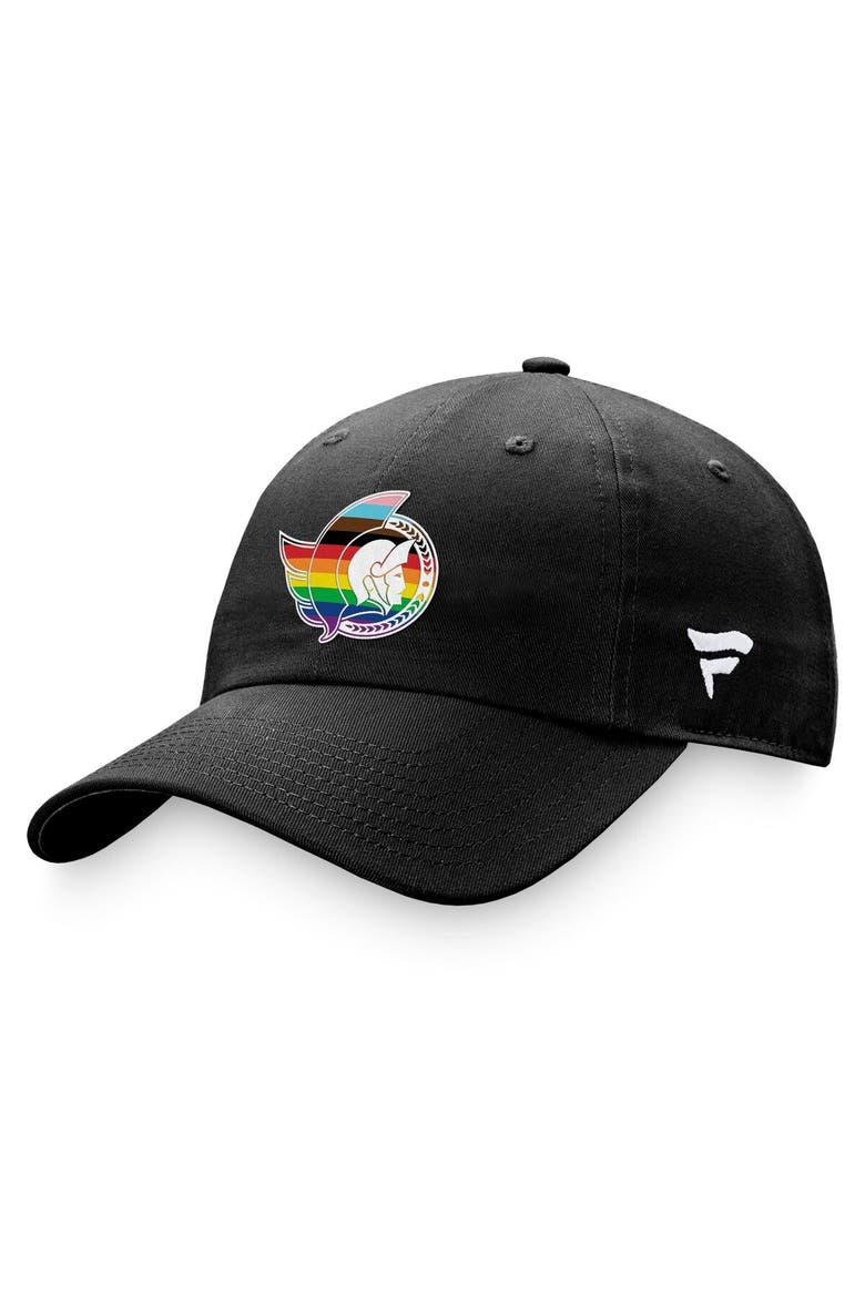 Men's Fanatics Branded Black Ottawa Senators Team Logo Pride Adjustable Hat, Main, color, Black