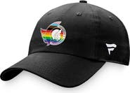 FANATICS Men's Fanatics Branded Black Ottawa Senators Team Logo Pride Adjustable Hat