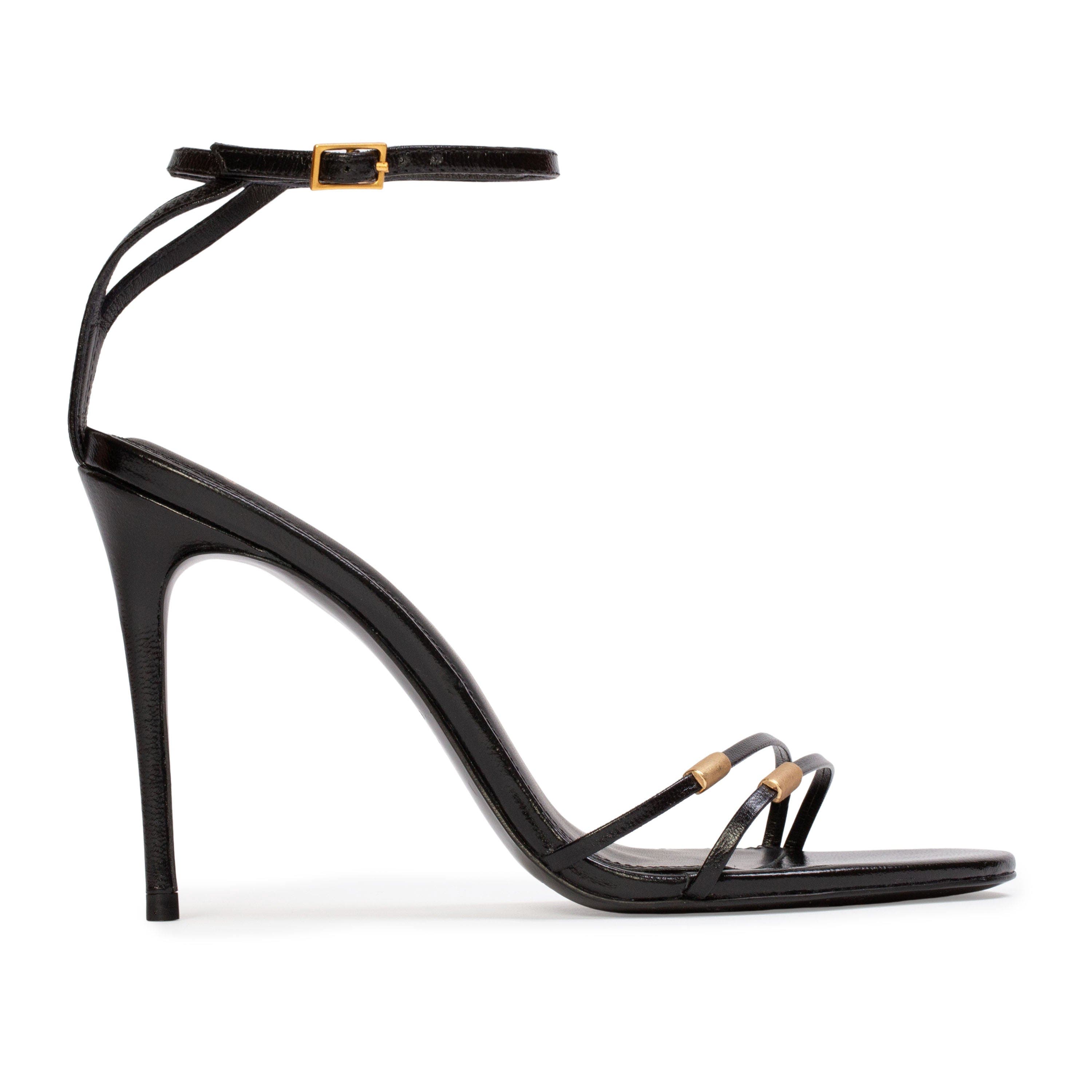 Britanny Strappy Sandal, Main, color, Black leather