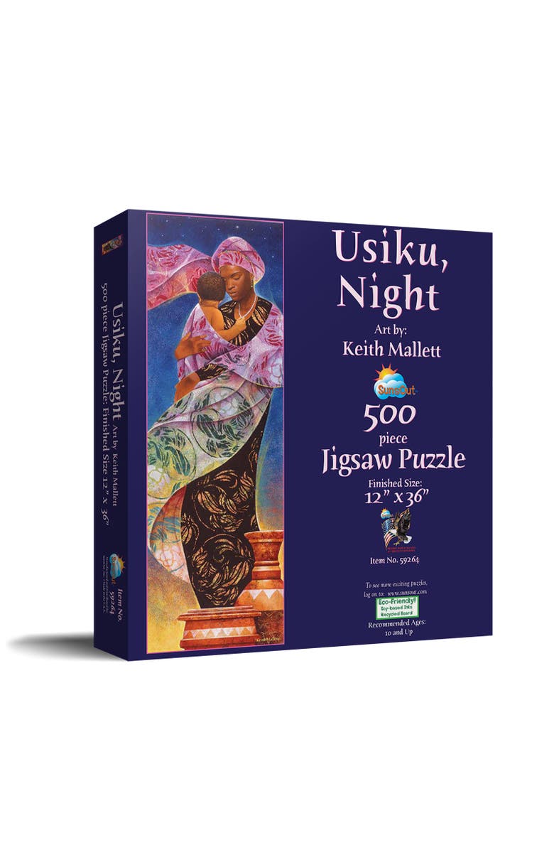 Sunsout Usiku Night 500 piece Jigsaw Puzzle for Adults, Main, color, Multicolor