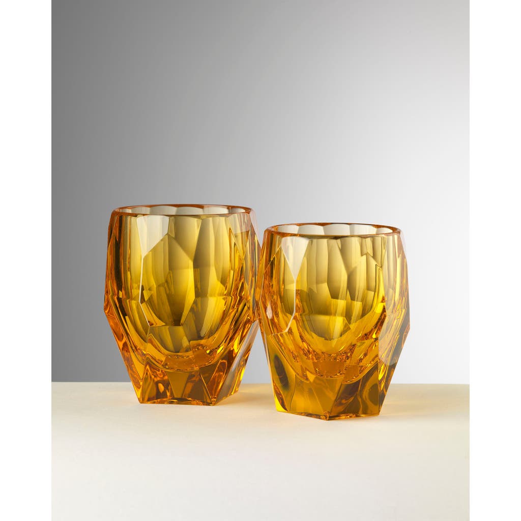 Mario Luca Giusti Milly Large Tumbler Set Of 6 In Amber