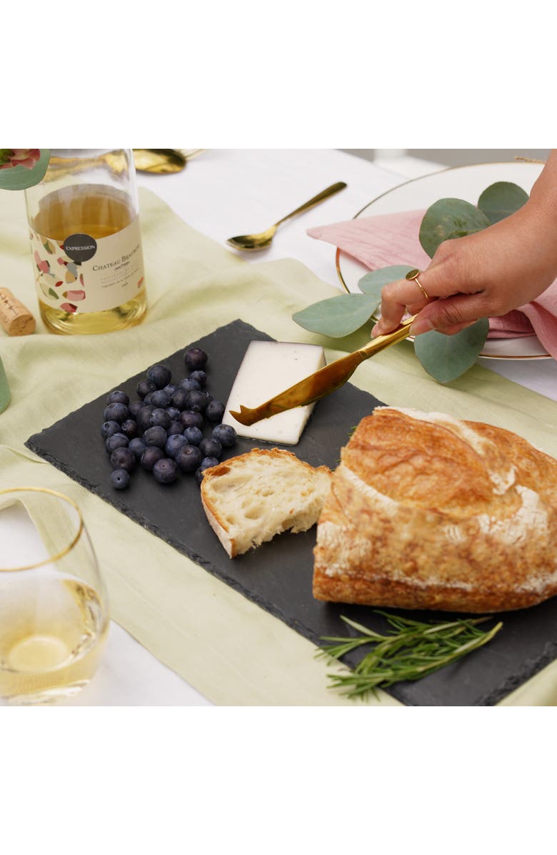 TWINE Slate Cheese Board, Alternate, color, Black