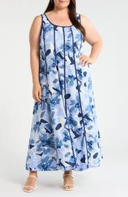Halogen® Floral Print Pipe Maxi Dress