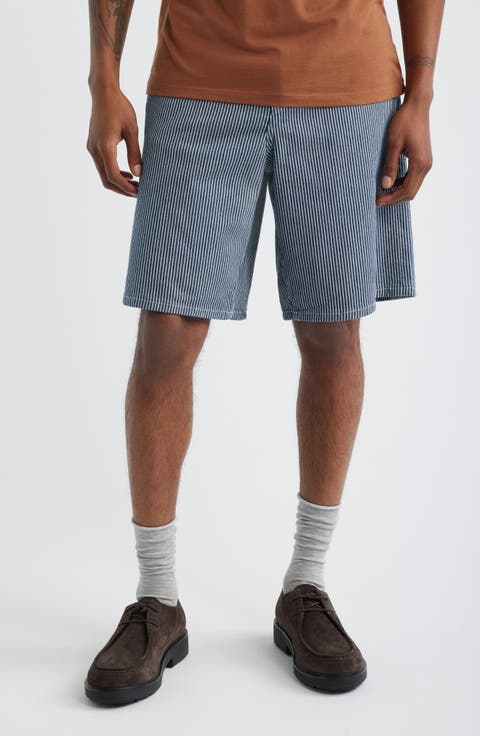 Ryder Stripe Denim Shorts