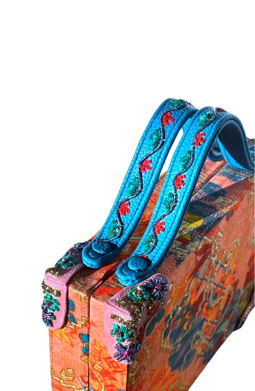 Simitri Brocade Briefcase Bag In Pink