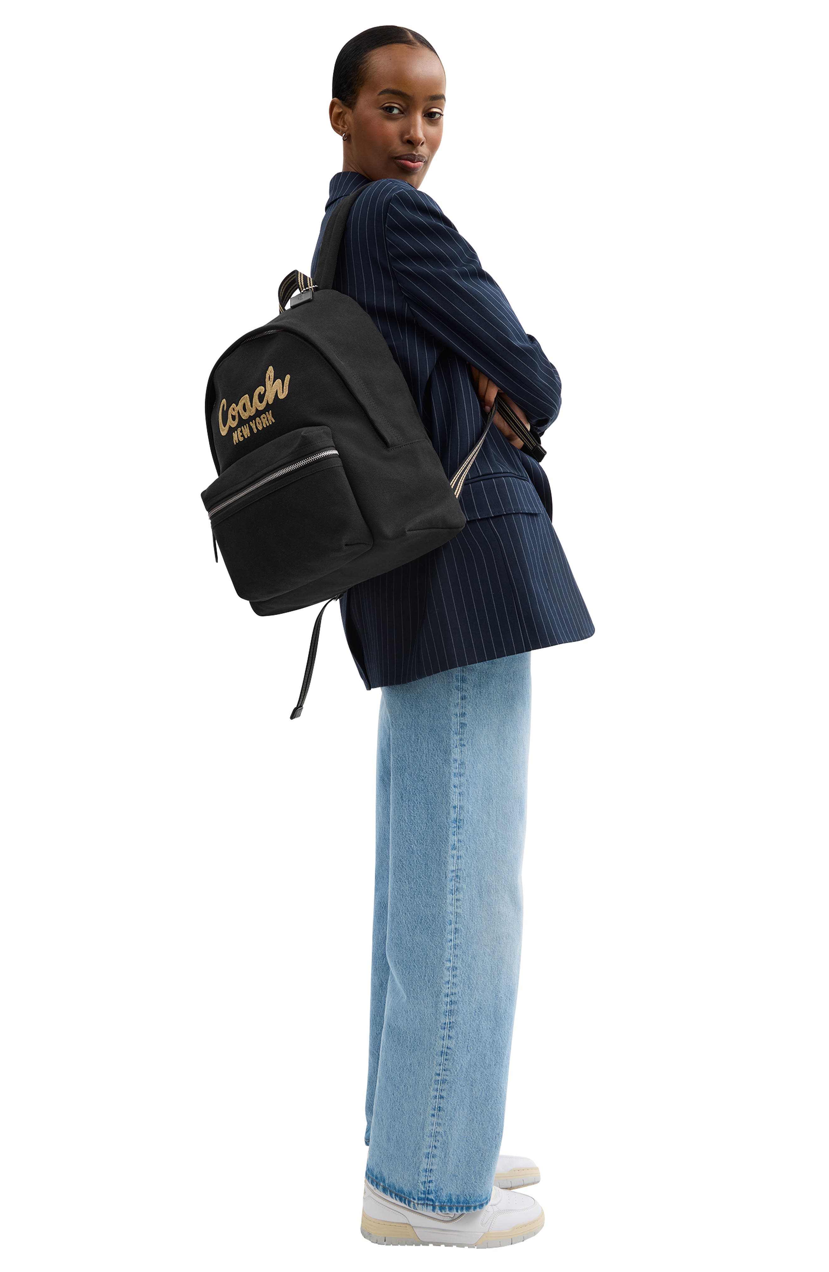 COACH Canvas Cargo Backpack, Alternate, color, 