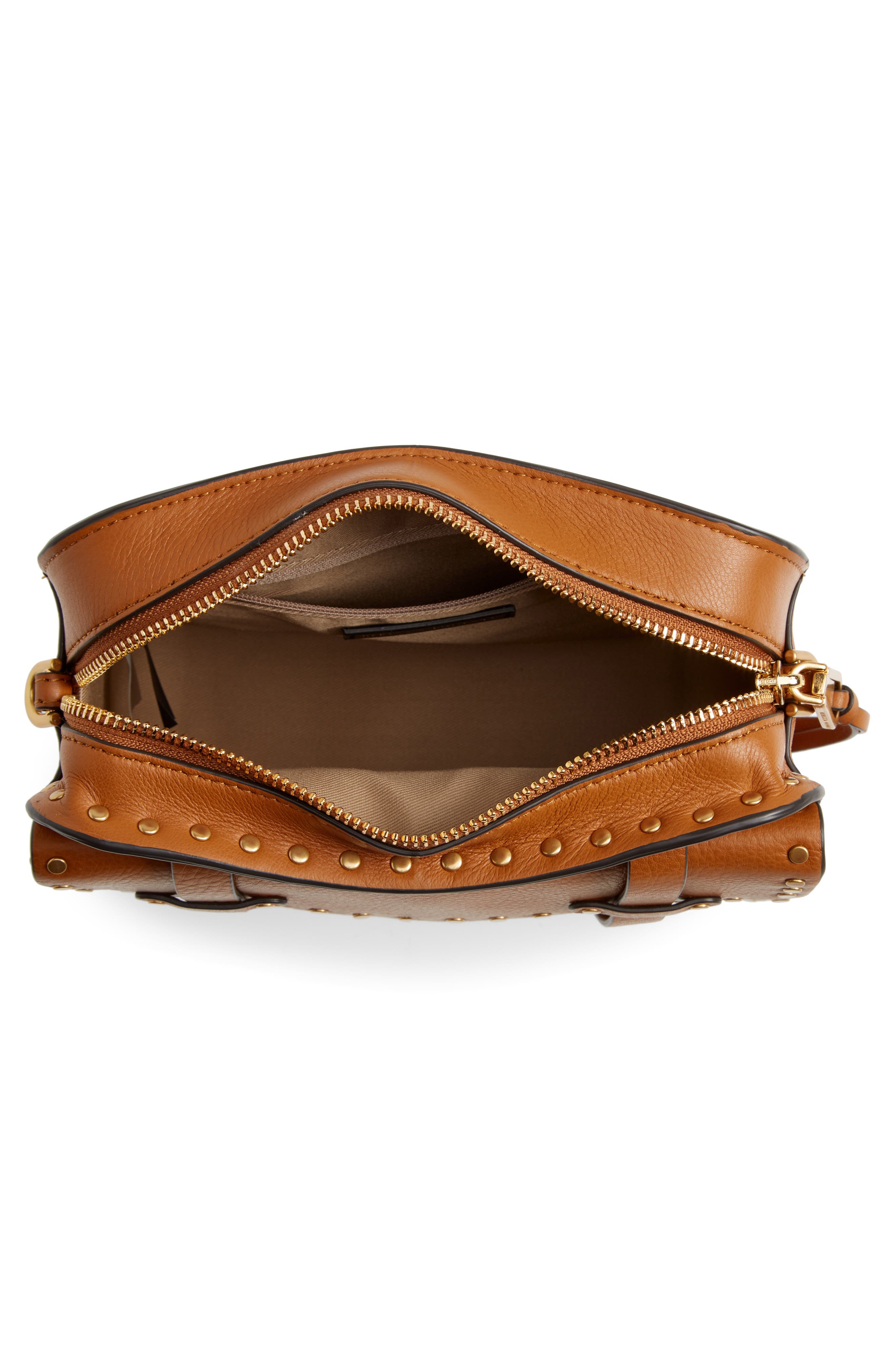 Nanine Leather Crossbody Bag, Alternate, color, CARAMELLO