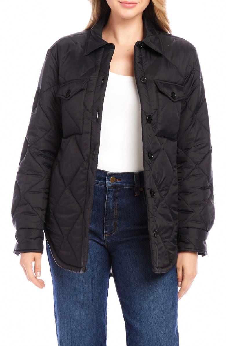 Karen Kane Faux Fur Lined Quilted Jacket, Main, color,