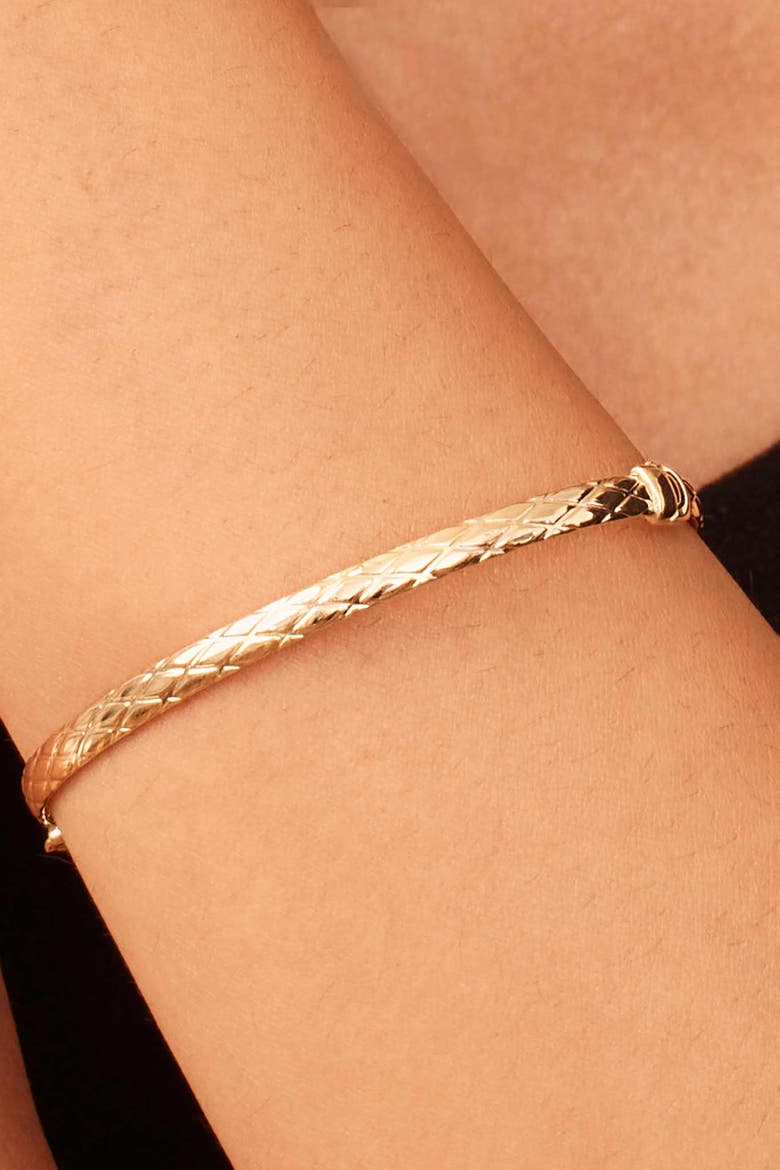 14K Yellow Gold Diamondback Bangle, Alternate, color, Yellow Gold