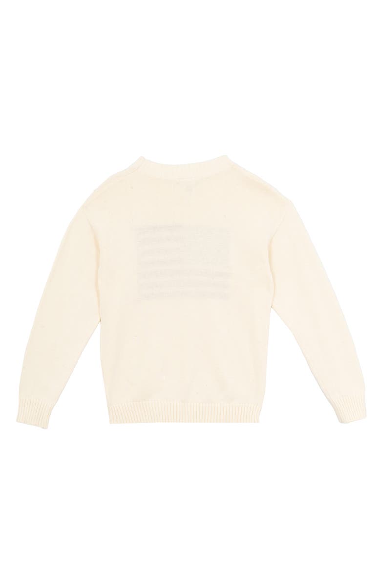 Tween Diva Kids' American Flag Cotton Sweater, Alternate, color, Ivory
