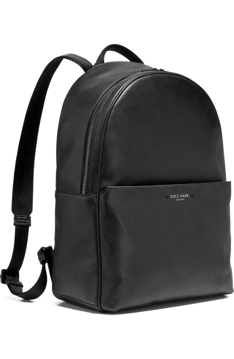 Cole Haan Belmont Leather Backpack, Alternate, color, Black