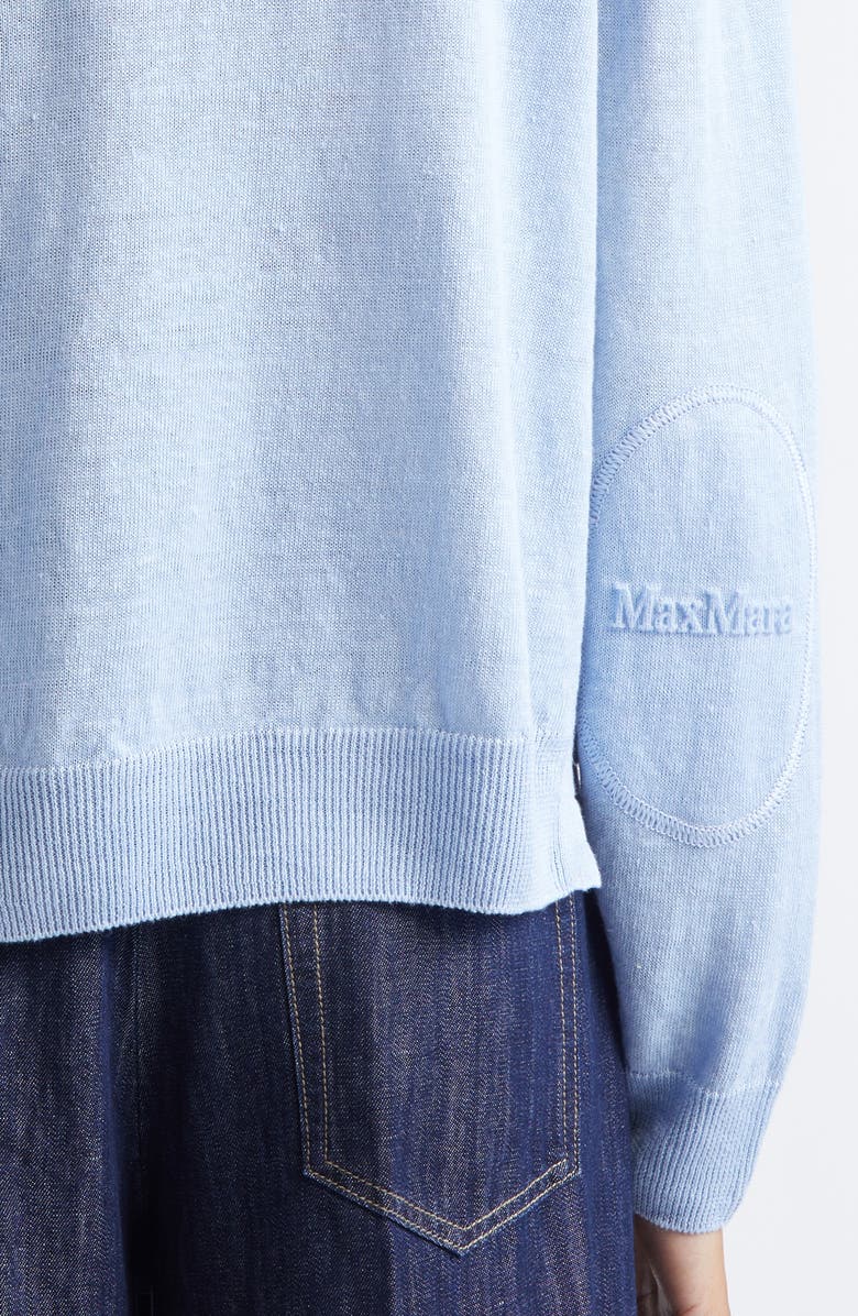 Max Mara Fervore Linen Sweater, Alternate, color, Sky Blue