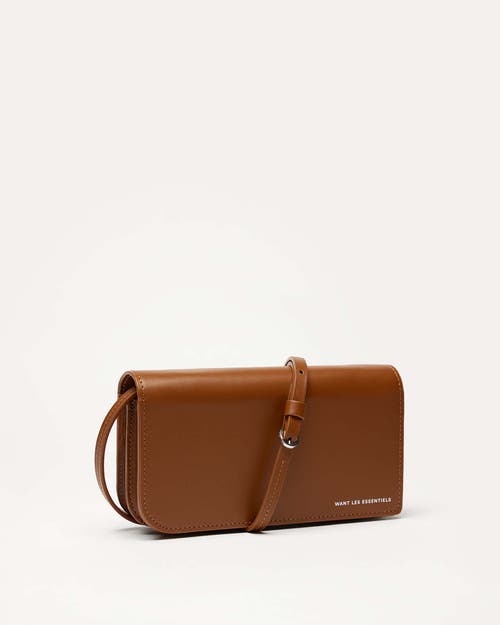 Want Les Essentiels De La Vie Want Les Essentiels Arch Smooth Leather Wallet On Strap In Cuero