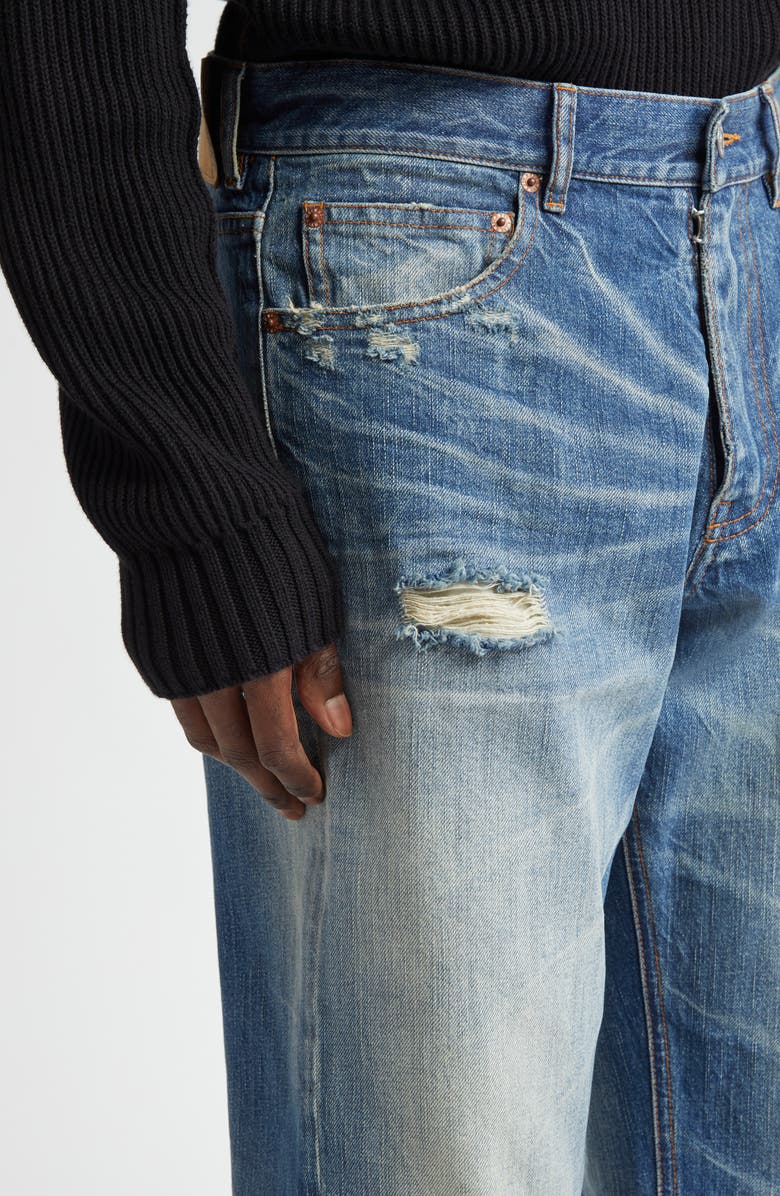 MM6 Maison Margiela Distressed Jeans, Alternate, color, 