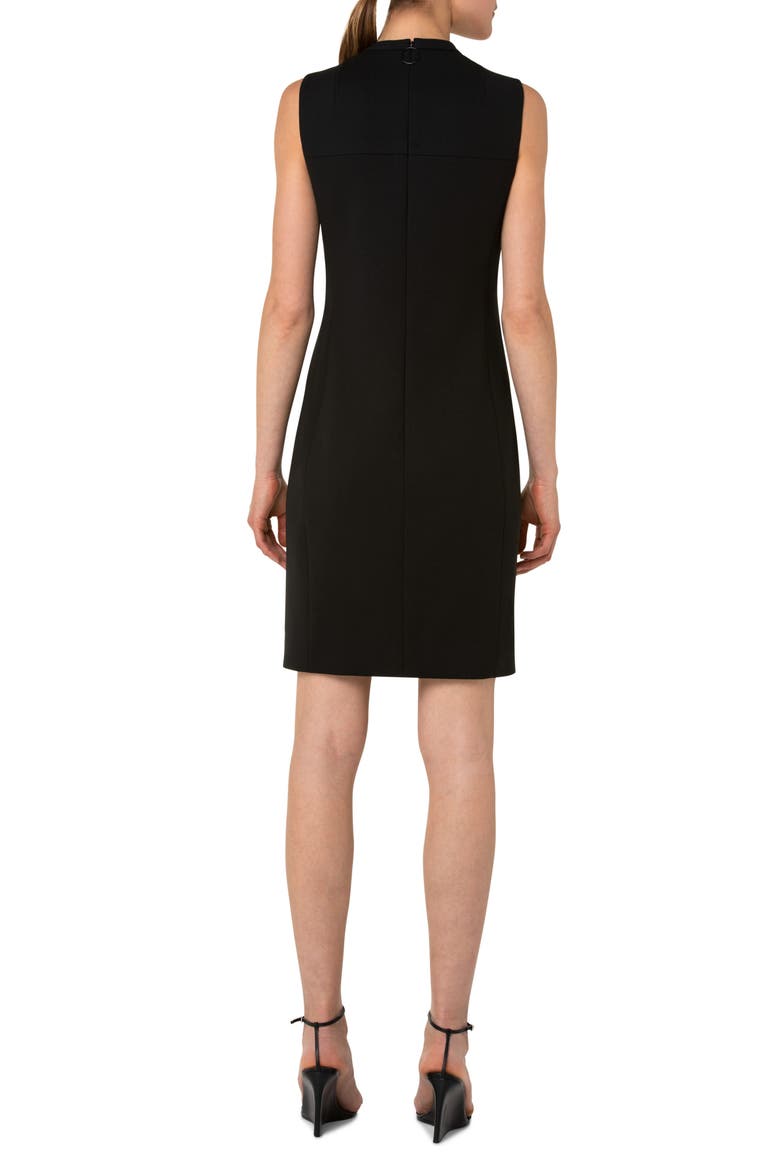 Paillette Sleeveless Stretch Wool Shift Dress, Alternate, color, BLACK