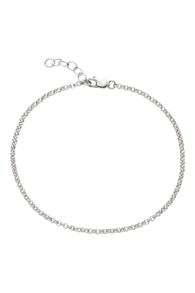 Rolo Chain Bracelet, Main, color, SILVER