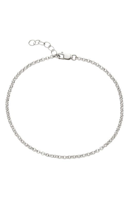 Made By Mary Rolo Chain Bracelet In Silver