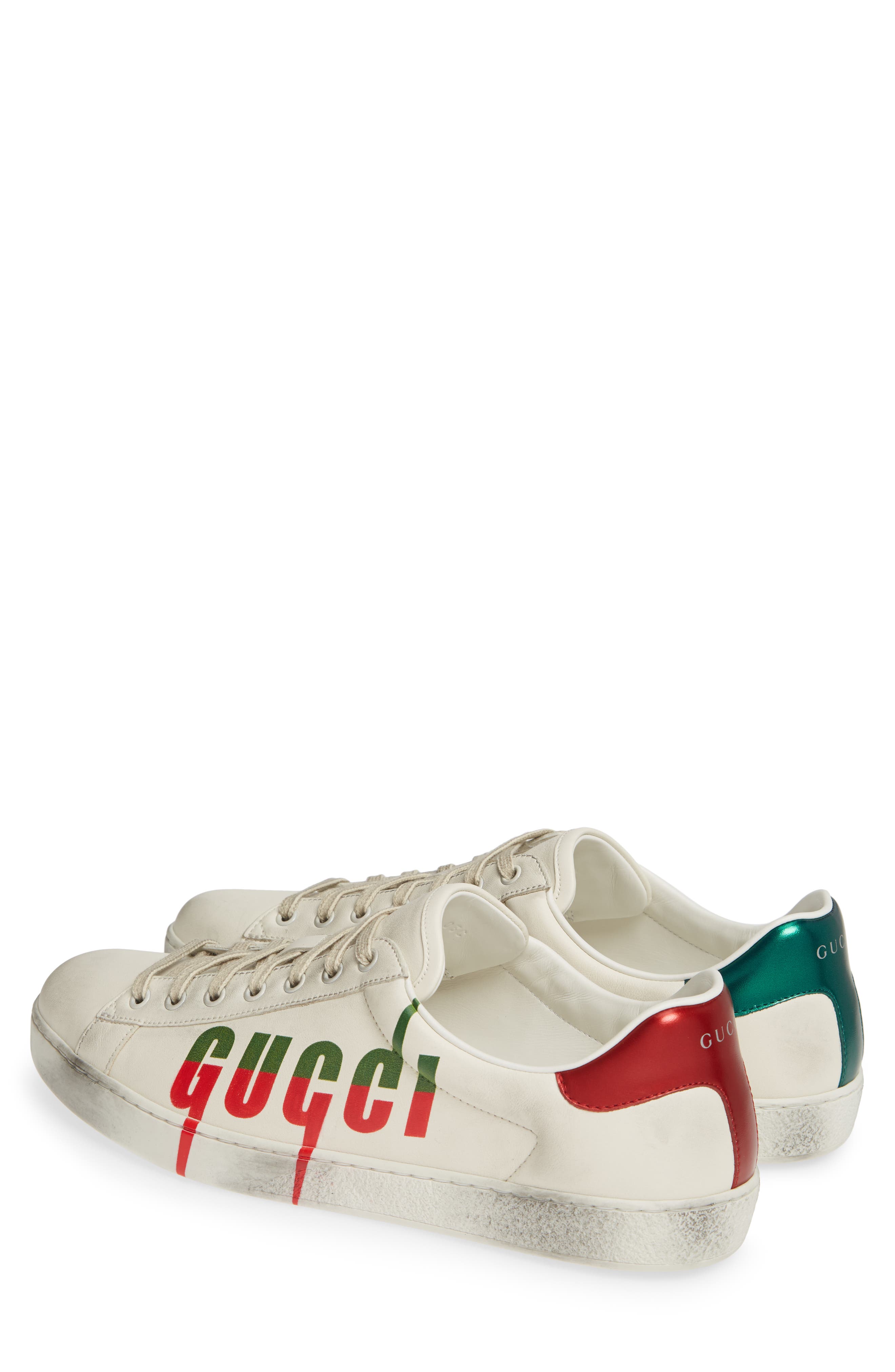 Gucci New Ace Logo Sneaker, Alternate, color, 