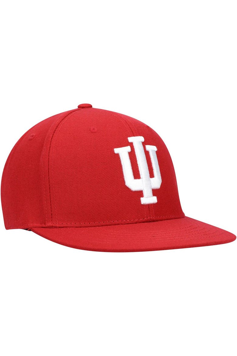 Men's Top of the World Crimson Indiana Hoosiers Team Color Fitted Hat, Alternate, color, Crimson