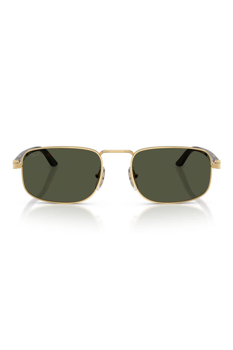 56mm Pillow Sunglasses, Main, color, GOLD / GREEN