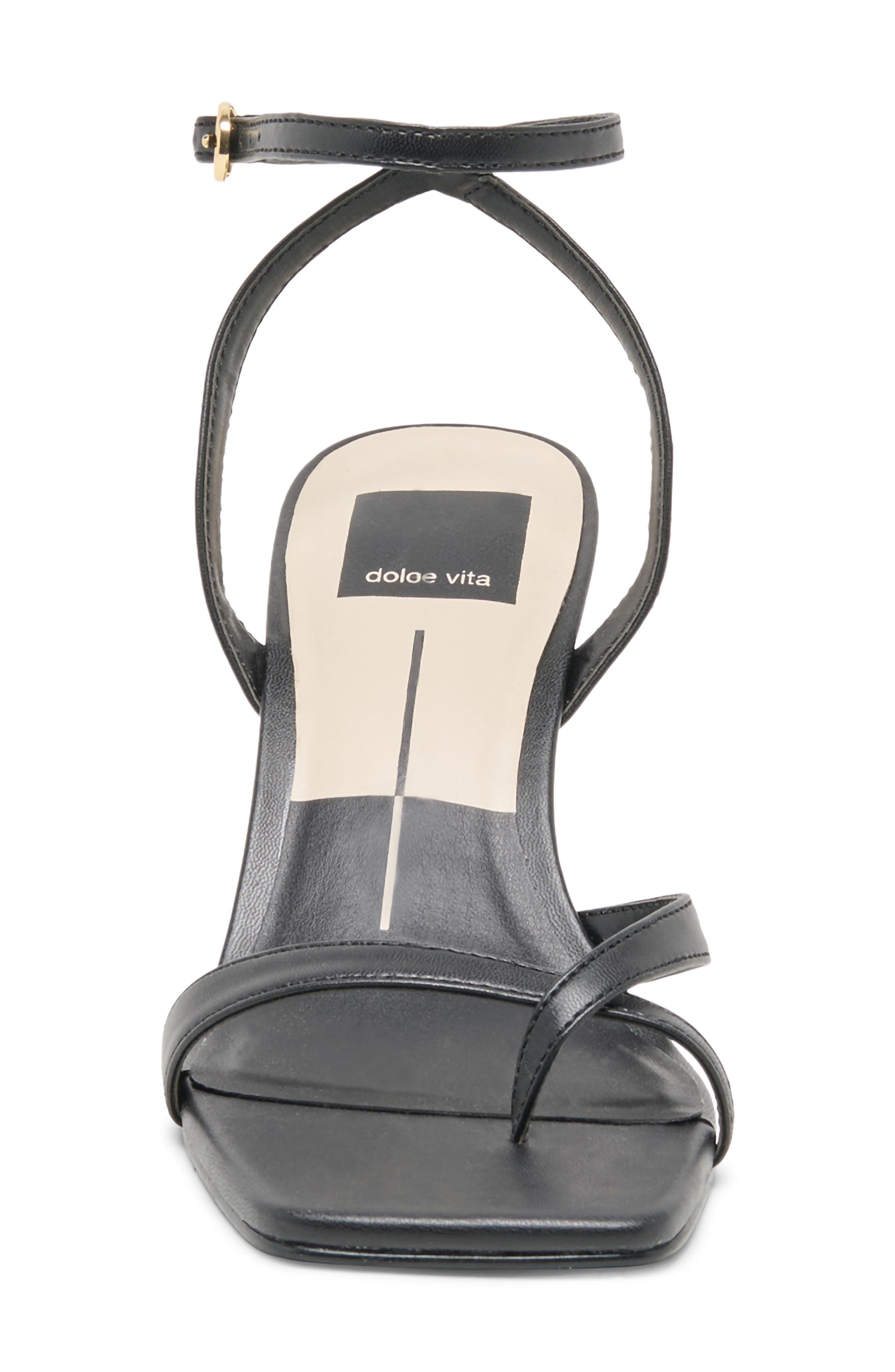 Solene Ankle Strap Wedge Sandal, Alternate, color, BLACK