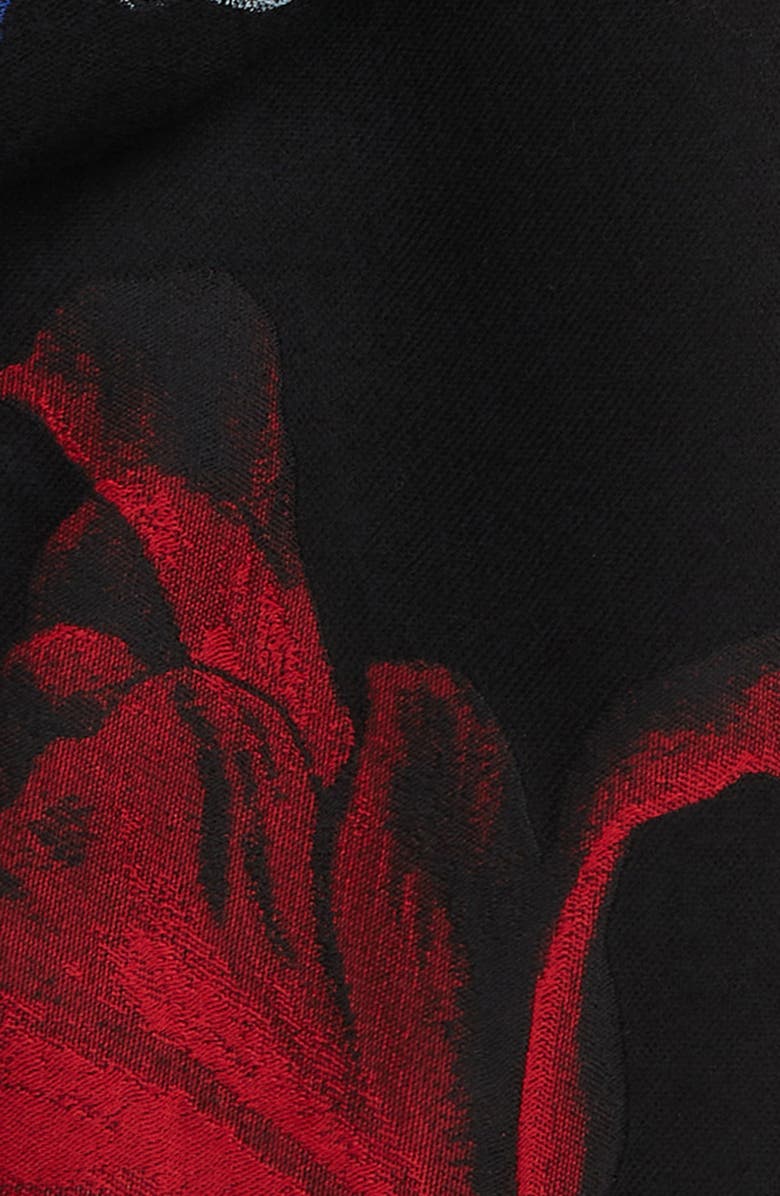 McQueen Botanical Reel Wool Blend Scarf, Alternate, color,