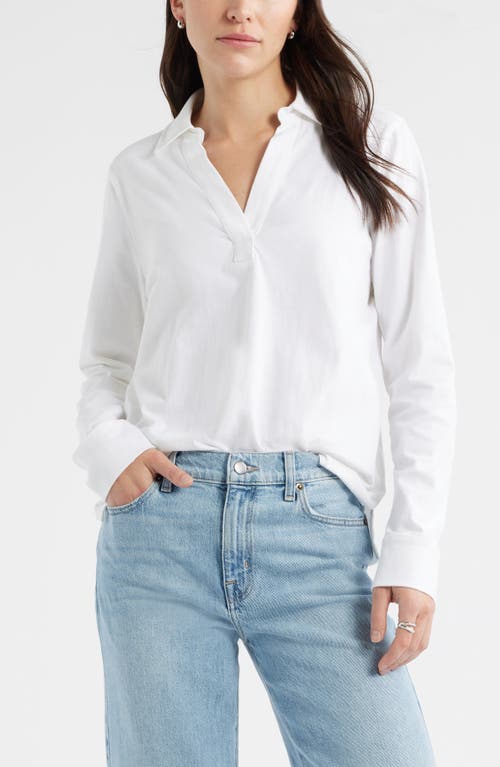 Caslonr Caslon(r) Long Sleeve Knit Johnny Collar Top