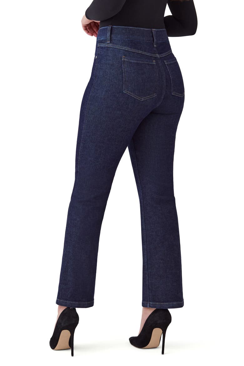 Crop Kick Flare Pull-On Jeans, Alternate, color, RAW INDIGO WASH