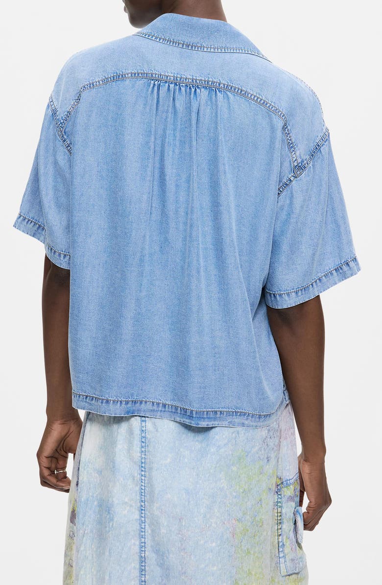 Desigual Patchwork Denim Shirt, Alternate, color,