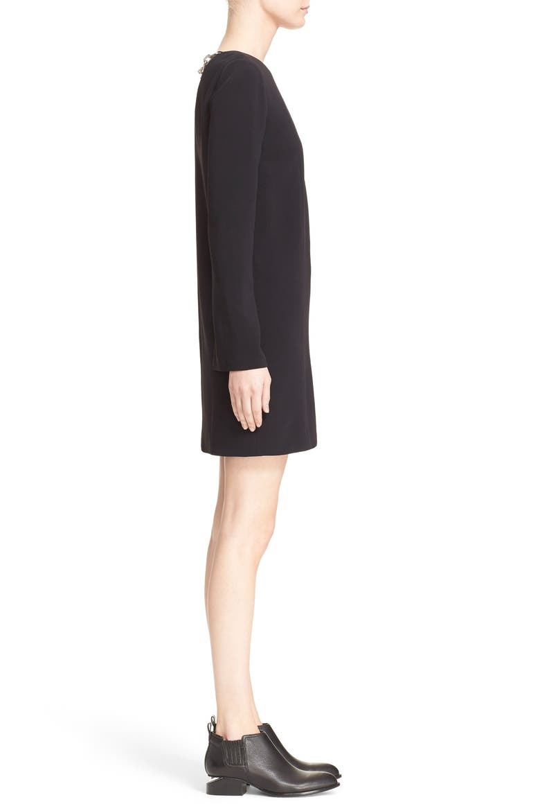 Plunging Back Tunic Dress, Alternate, color, BLACK