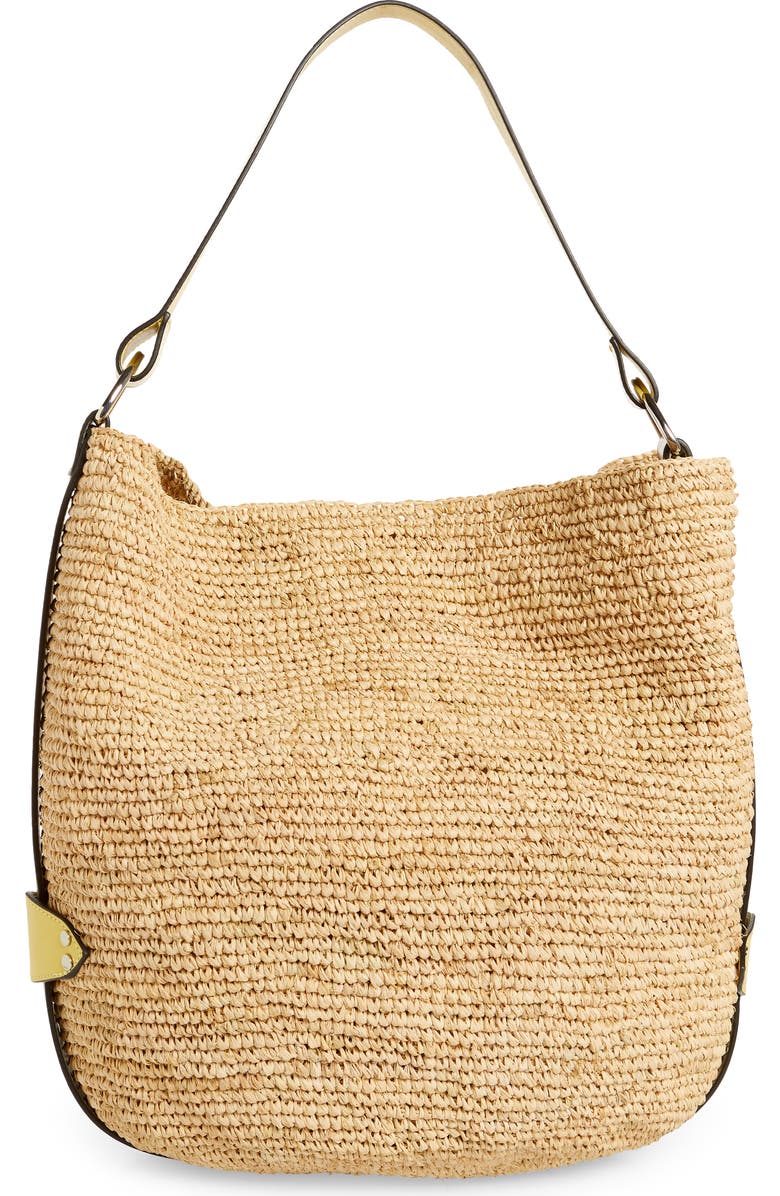 Isabel Marant Bayia Raffia Bucket Bag, Alternate, color,