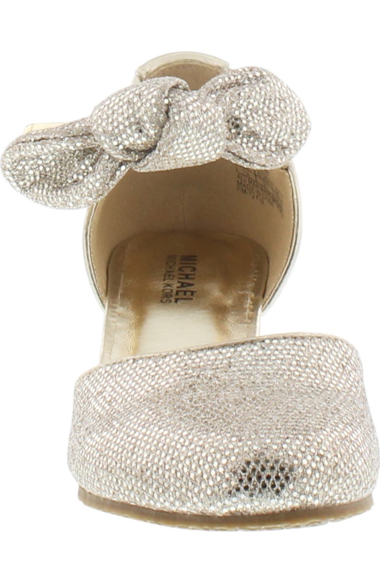 MICHAEL Michael Kors Bijou Seti Metallic Bow Strap Wedge, Alternate, color,