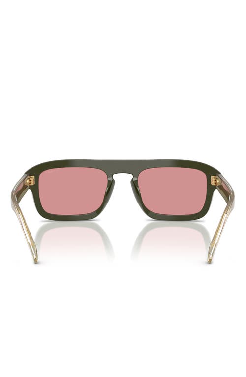 Vogue 53mm Gradient Square Sunglasses In Green