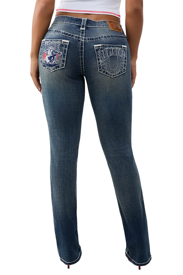 Billie Buddha Pocket Mid Rise Straight Leg Jeans, Alternate, color, SUNDOWN BLUE