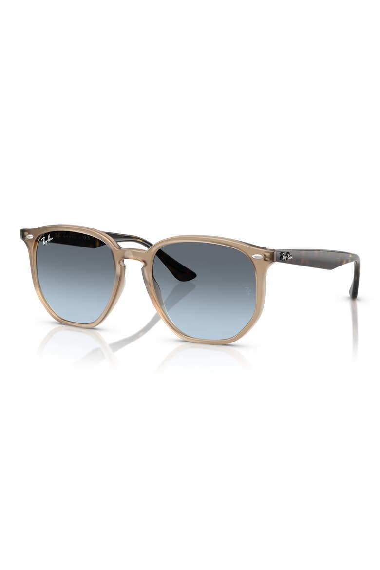 54mm Gradient Round Sunglasses, Alternate, color, BLUE GRAD