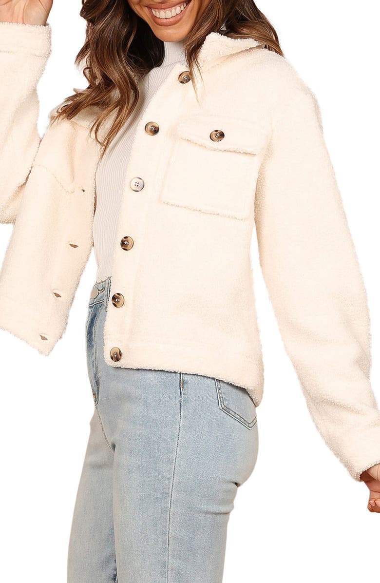 Petal & Pup Palesa Faux Shearling Shirt Jacket, Alternate, color,