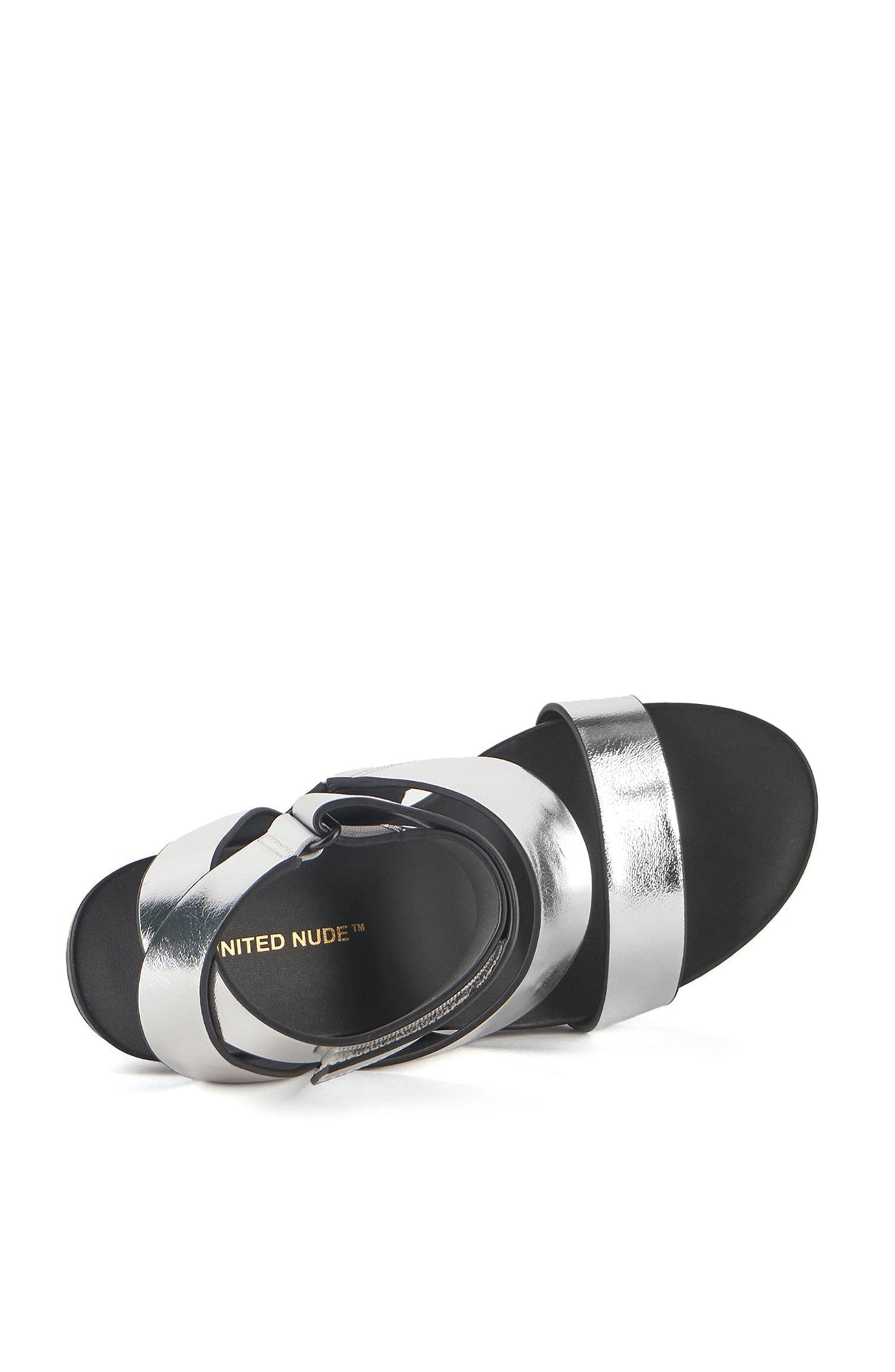 United Nude Eamz Hana Sandals, Alternate, color, Silver