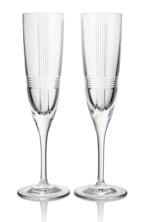 Marquis Vector Set of 2 Crystal Champagne Flutes
