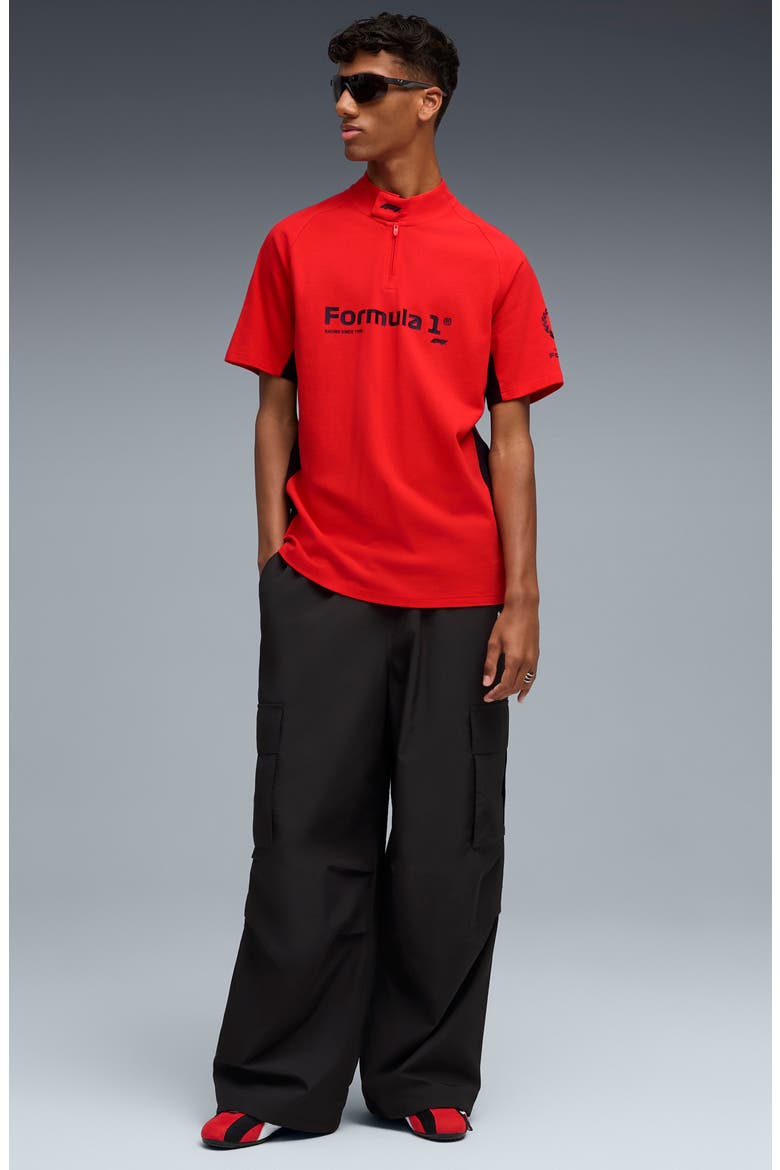 Regular Fit Formula 1® 75 Years Graphic Polo, Alternate, color, POP RED