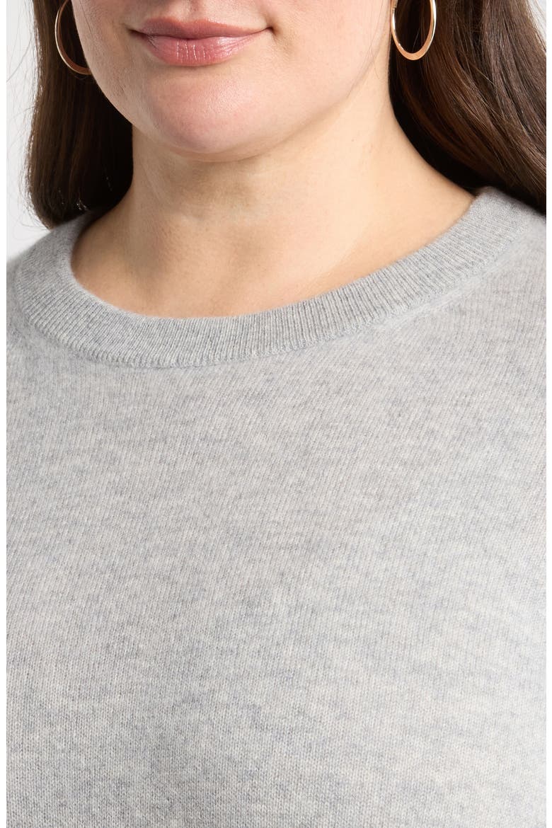 Cashmere Crewneck Sweater, Alternate, color, GREY SILK HEATHER