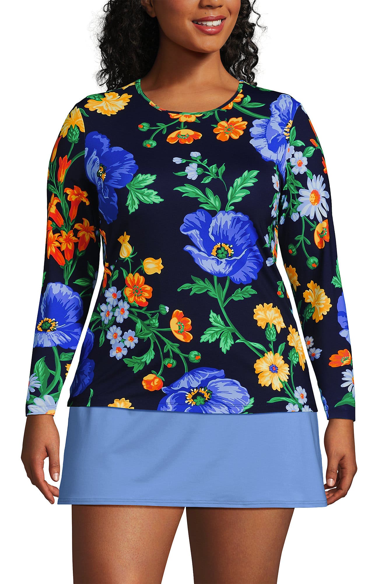 Navy/Exploded Poppy Floral