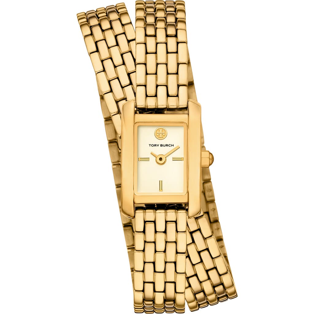 Tory Burch Mini Eleanor Double Wrap Watch In Gold